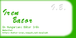 iren bator business card