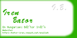 iren bator business card